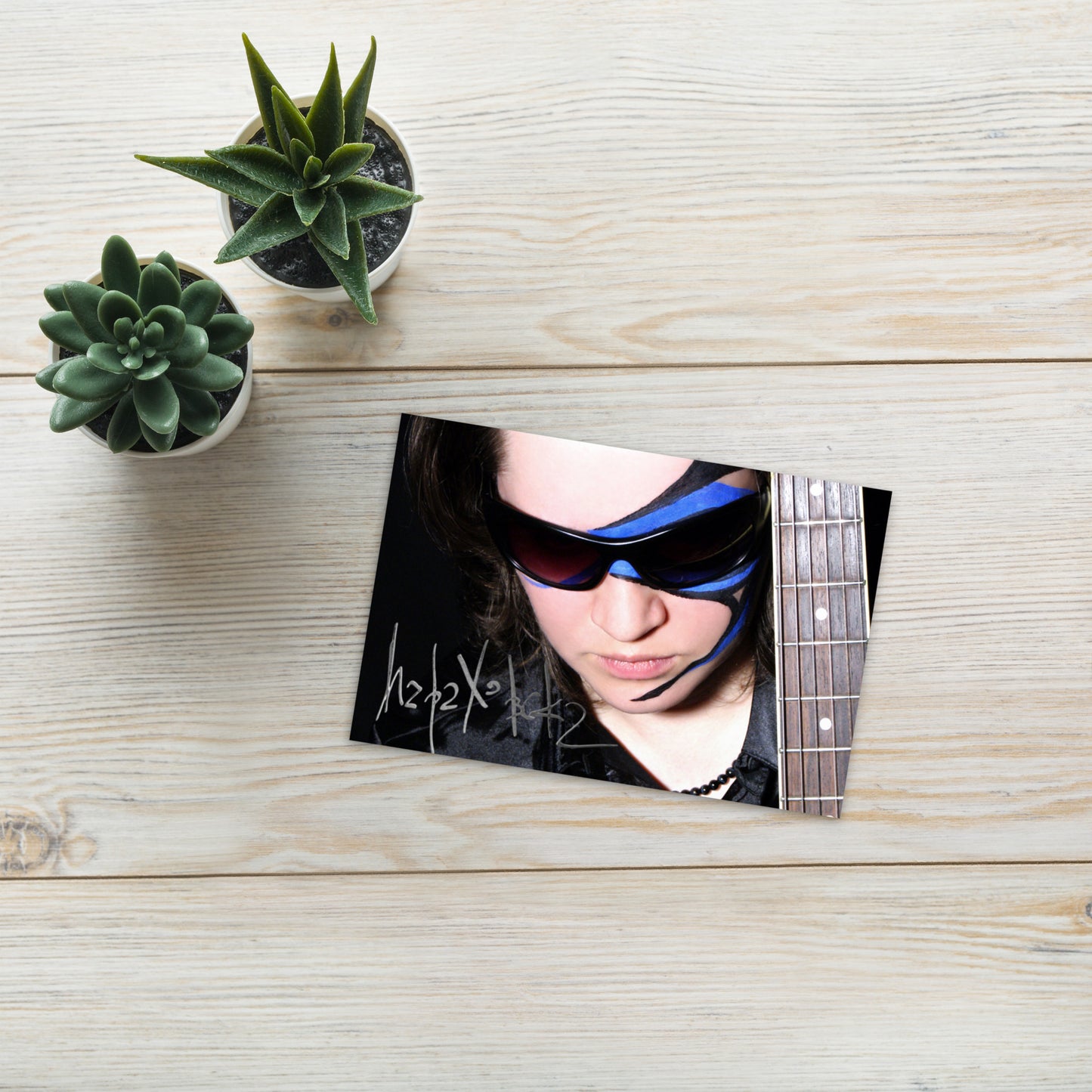 Signed autogram card Maria Marachowska Blue