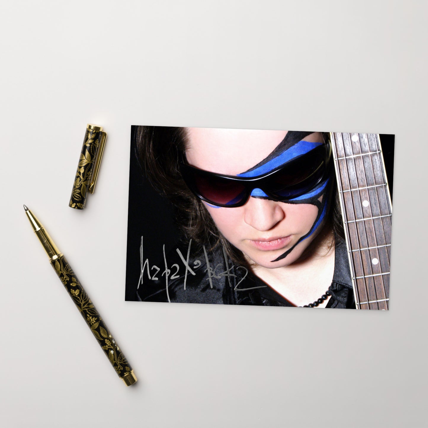 Signed autogram card Maria Marachowska Blue