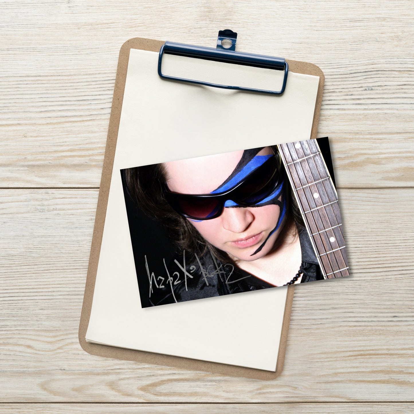 Signed autogram card Maria Marachowska Blue