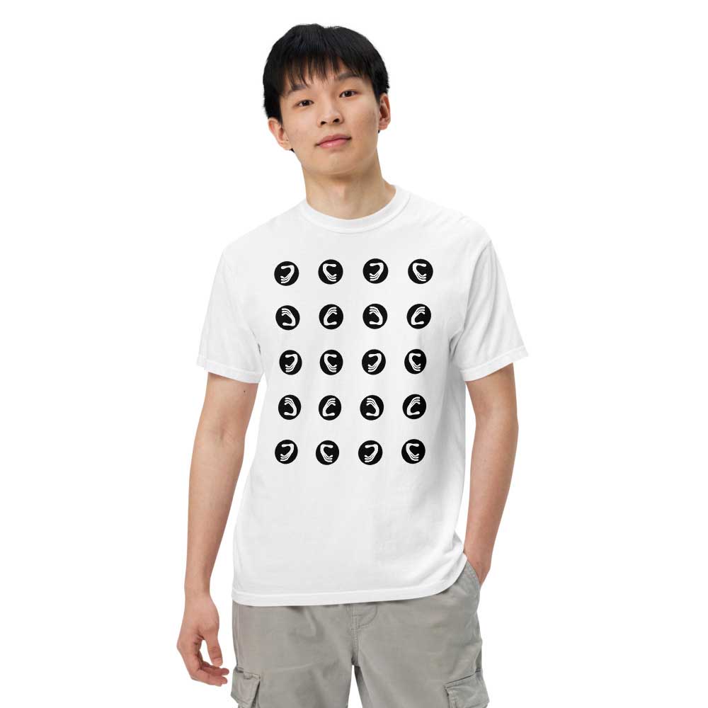 Schweres, übergroßes T-Shirt mit Handlogo von Maria Marachowska