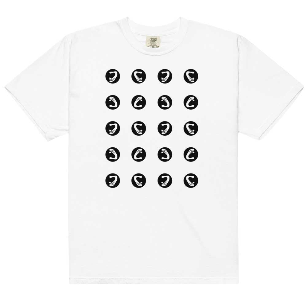 Schweres, übergroßes T-Shirt mit Handlogo von Maria Marachowska