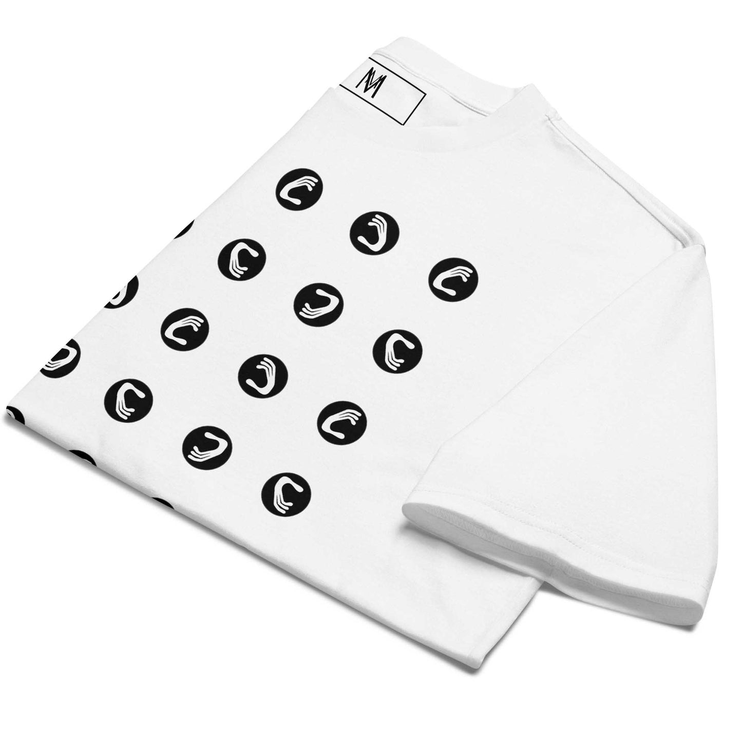 Schweres, übergroßes T-Shirt mit Handlogo von Maria Marachowska